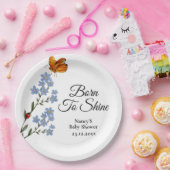Aquarell Blume Babydusche Pappteller (Party)