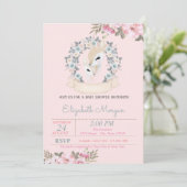 Aquarell Blume Babykleide Babydusche Einladung (Stehend Vorderseite)