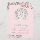 Aquarell Blume Babykleide Babydusche Einladung (Vorne/Hinten)