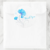 Aquarell Blume Blue Hochzeit danke Ihnen Aufkleber (Tasche)