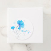 Aquarell Blume Blue Hochzeit Vielen Dank Geschenkanhänger (Beispiel)