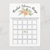 Aquarell-Blume Brautparty-Bingokarte Begleitkarte (Vorderseite)