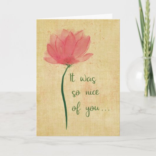 Aquarell Blume Danke, dass ihr so nett seid Karte (Vorderseite)