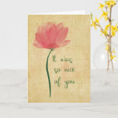 Aquarell Blume Danke, dass ihr so nett seid Karte (Gelbe Blume)