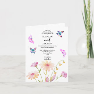 Aquarell-Blume editierbar Einladung