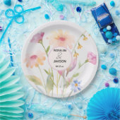 Aquarell-Blume editierbar Pappteller (Party)