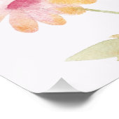 Aquarell-Blume editierbar Poster (Ecke)