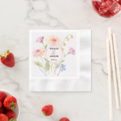 Aquarell-Blume editierbar Serviette (Beispiel)