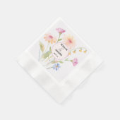 Aquarell-Blume editierbar Serviette (Ecke)