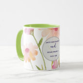 Aquarell-Blume editierbar Tasse (Vorderseite Links)