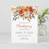 Aquarell-Blume Erntedank Einladung (Stehend Vorderseite)