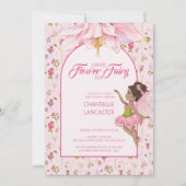 Aquarell Blume Fee Babydusche Einladung (Vorderseite)