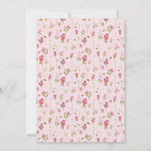 Aquarell Blume Fee Babydusche Einladung (Rückseite)