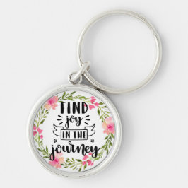 Aquarell-Blume - Freude auf der Reise Schlüsselanhänger