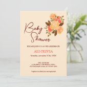 Aquarell Blume Garden Kinderdusche Einladung (Stehend Vorderseite)