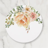 Aquarell-Blume, Kalligraphie Hochzeit Danke Geschenkanhänger (Rückseite)