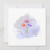 Aquarell-Blume Karte (Vorderseite)