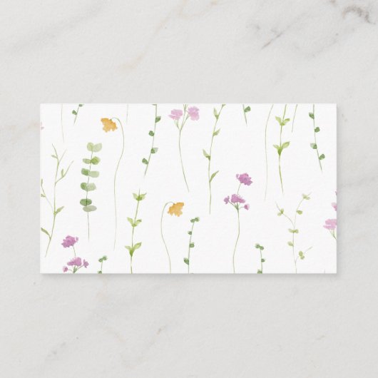 Aquarell Blume Kinderduschbücher für Kinder Begleitkarte (Rückseite)