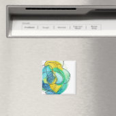Aquarell-Blume Magnet (In Situ (Geschirrspüler))