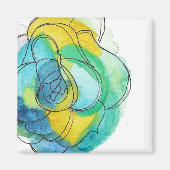 Aquarell-Blume Magnet (Vorne)