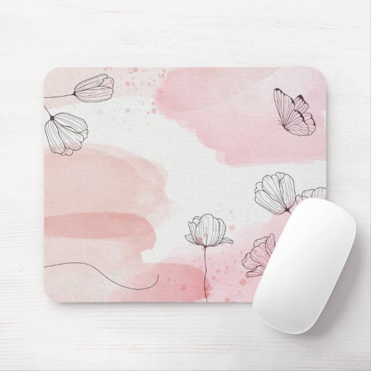 Aquarell-Blume Mousepad (Mit Mouse)