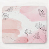 Aquarell-Blume Mousepad (Vorne)