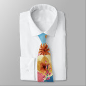 Aquarell Blume Neck Tie Krawatte (Gebunden)