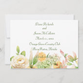 Aquarell Blume Obst und Garten Save The Date (Rückseite)