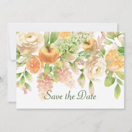 Aquarell Blume Obst und Garten Save The Date