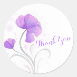 Aquarell Blume rosa Hochzeit danke Ihnen Aufkleber