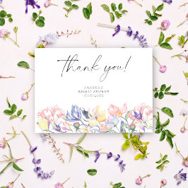 Aquarell-Blume - vielen Dank Brautparty Dankeskarte