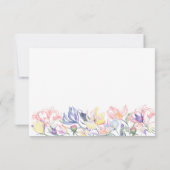 Aquarell-Blume - vielen Dank Brautparty Dankeskarte (Rückseite)