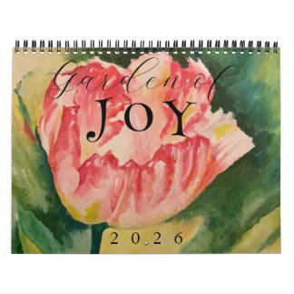 Aquarell-Blumen 12-Monatskalender (Mittel) Kalender