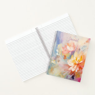 Aquarell-Blumen-Abstraktes Journal Notizbuch Skizz