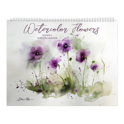 Aquarell-Blumen: Ausgabe 2 Kalender (Titelbild)