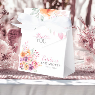 Aquarell-Blumen-Baby-In-Blüte-Dankeschön Geschenkschachtel