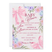Aquarell-Blumen-Baby-Shower-Einladung
