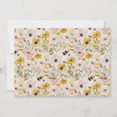 Aquarell-Blumen & Bienen Personalisiert Mitteilungskarte (Rückseite)