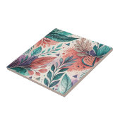 Aquarell-Blumen-Blatt-Fluide-Botanik-Kunstmuster Fliese (Seite)