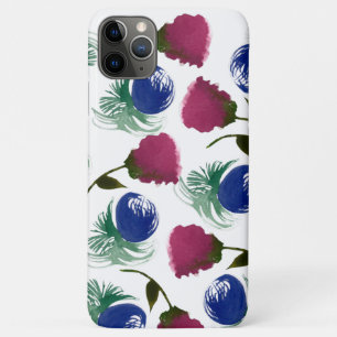 Aquarell-Blumen Blau Burgund Grünmalerei Case-Mate iPhone Hülle