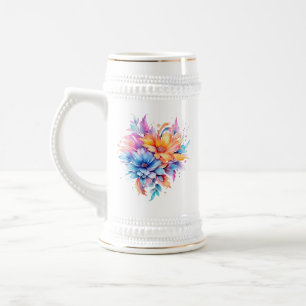 Aquarell-Blumen-Blumen-Design-24683 Bierglas