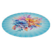 Aquarell-Blumen-Blumen-Design-24683 Schneidebrett (Ecke)