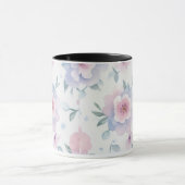 Aquarell-Blumen-Blumentasse Kaffeetasse (Zentrum)