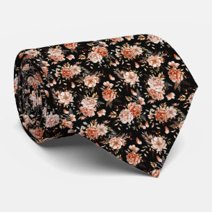 Aquarell-Blumen-Boho-Muster  Krawatte