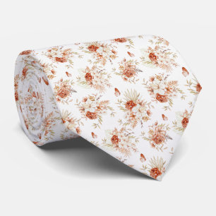 Aquarell-Blumen Boho-Muster  Krawatte