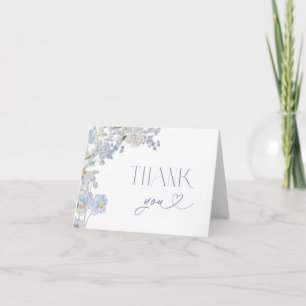 Aquarell-Blumen-Braut-Dankeskarten-Set Dankeskarte