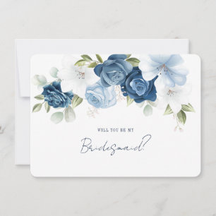 Aquarell-Blumen-Brautjungfer-Vorschlags-Karte Einladung
