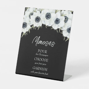 Aquarell-Blumen-Brautparty Mimosa Sockelschild