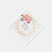 Aquarell-Blumen-Brautparty Serviette (Ecke)