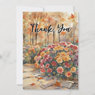 Aquarell-Blumen Chrysantheme Geburtstagsfeier Dankeskarte